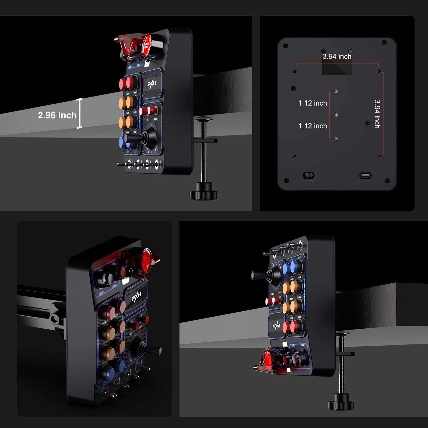 PXN CB1 Racing Button Box for American Truck Simulator & Farm Simulation - Image 6