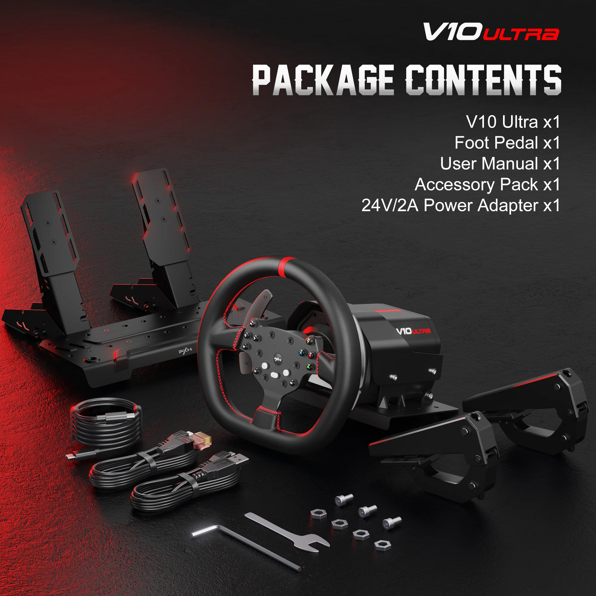 PXN V10 Ultra Racing Steering Wheel - Image 9